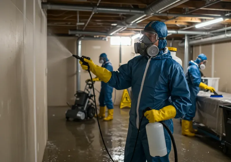 Basement Sanitization and Antimicrobial Treatment process in Alexander City, AL