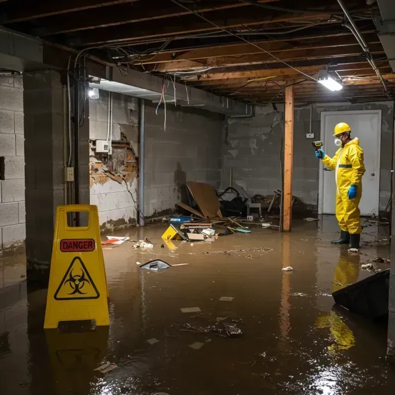 Flooded Basement Electrical Hazard in Alexander City, AL Property